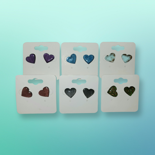 Heart stud earrings