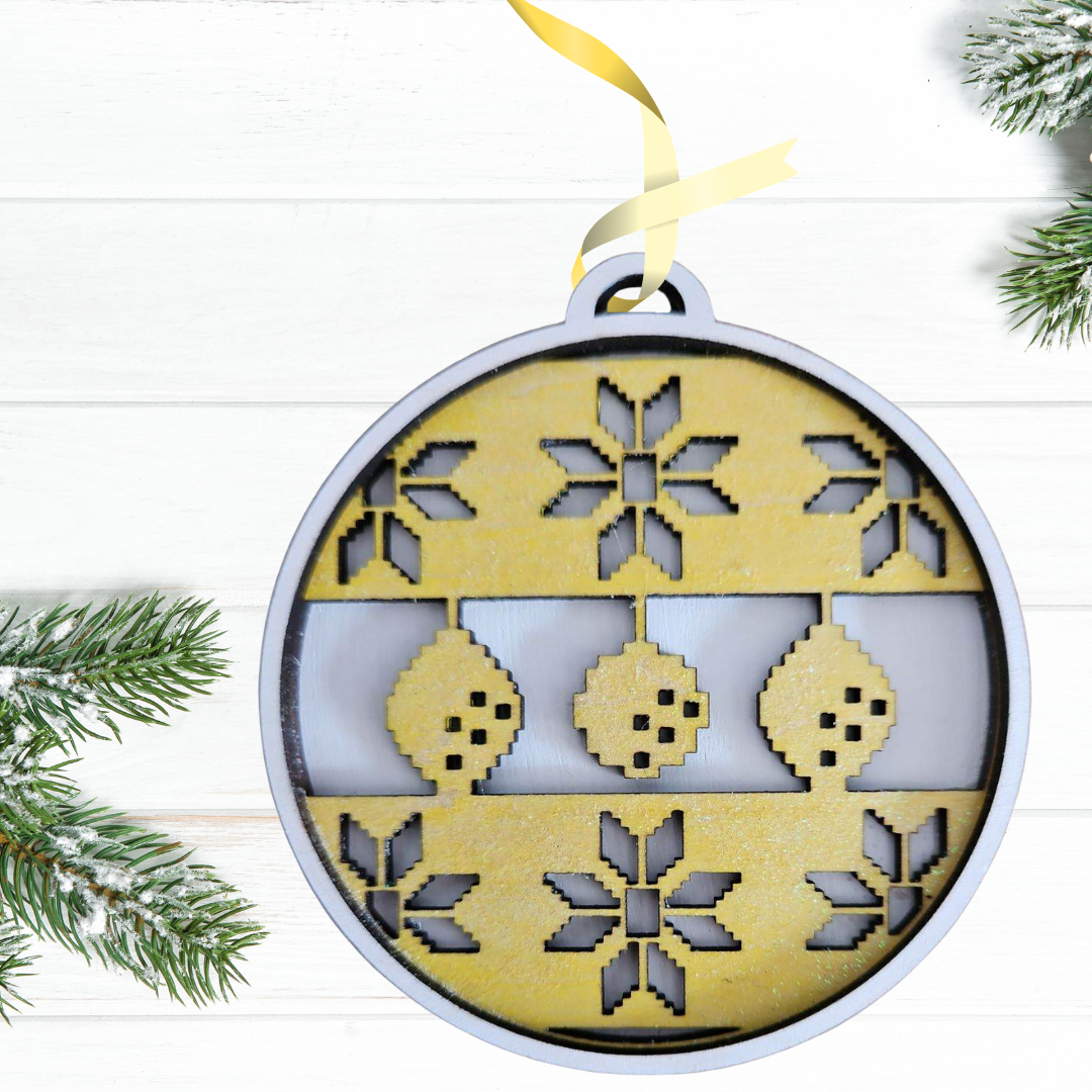 Decorative Christmas Ornament - Yellow