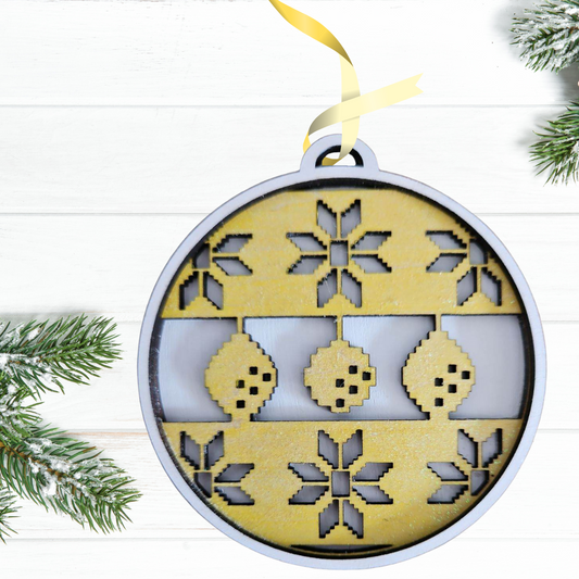 Decorative Christmas Ornament - Yellow