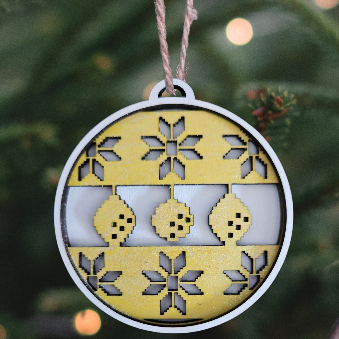 Decorative Christmas Ornament - Yellow