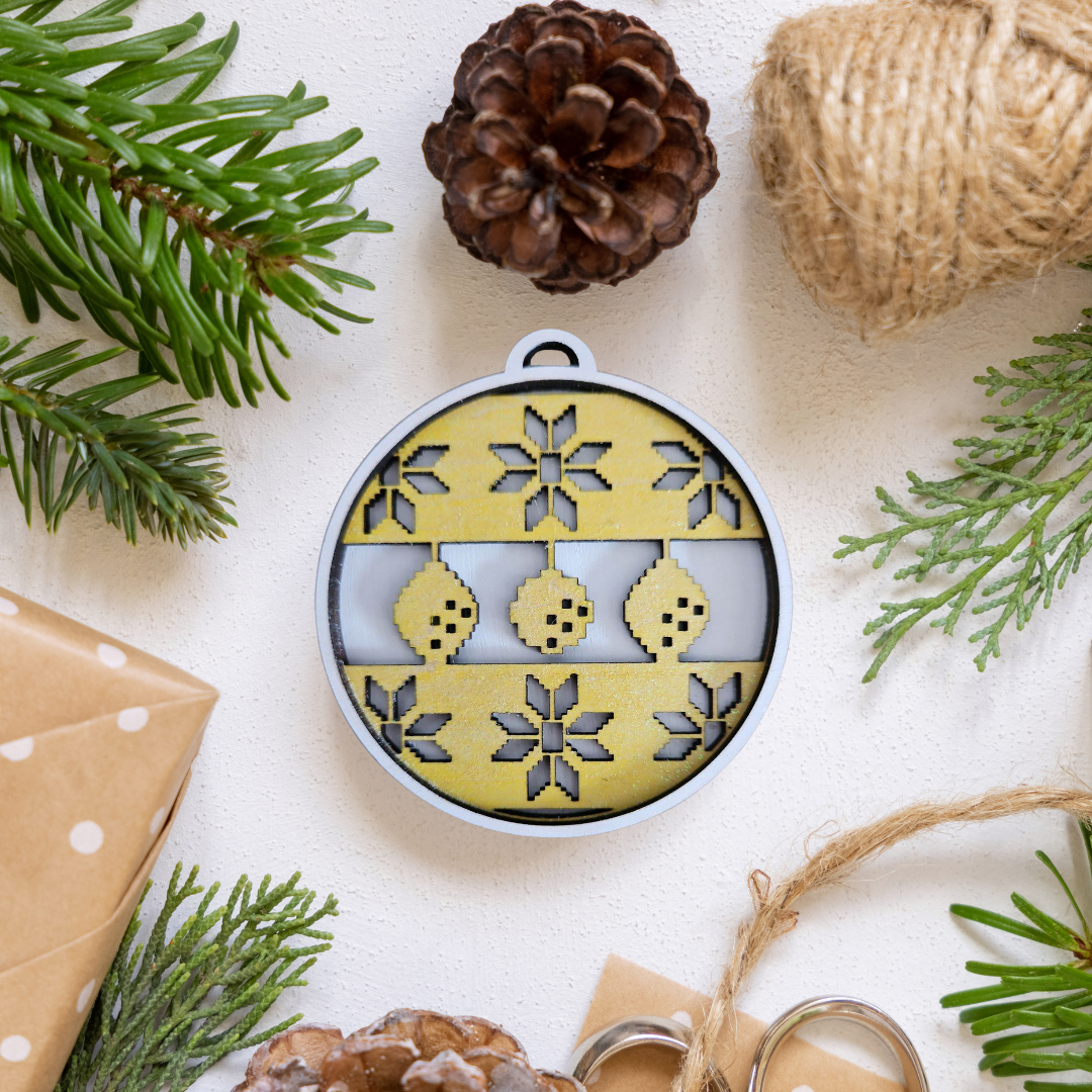 Decorative Christmas Ornament - Yellow